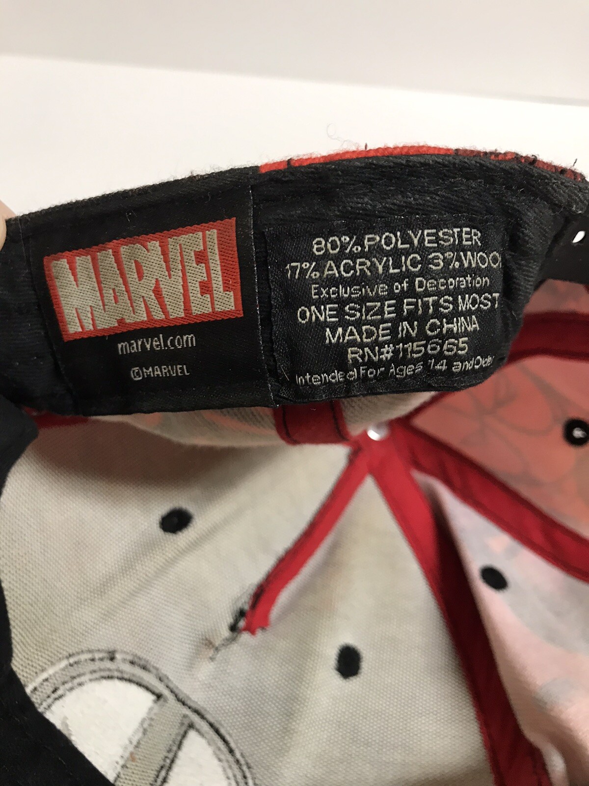 Marvel Deadpool Red Snapback Hat - image 9