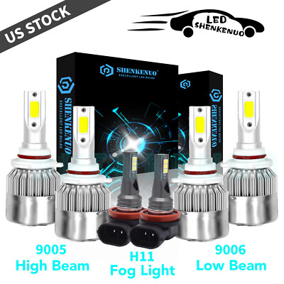 For Mitsubishi Lancer 2008-2017 LED Headlight Fog Light BULBS White No glare