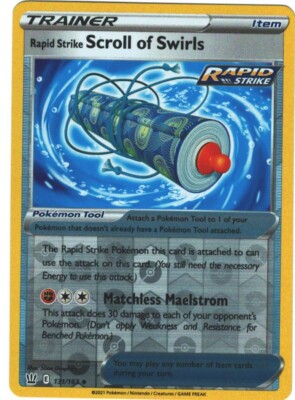 Rapid Strike Scroll of Swirls 131/163 Battle Styles Pokemon Card Pokmon TCG | eBay Rapid Strike Scroll of Swirls 131/163 Battle Styles Pokemon Card Pokmon TCG | eBay