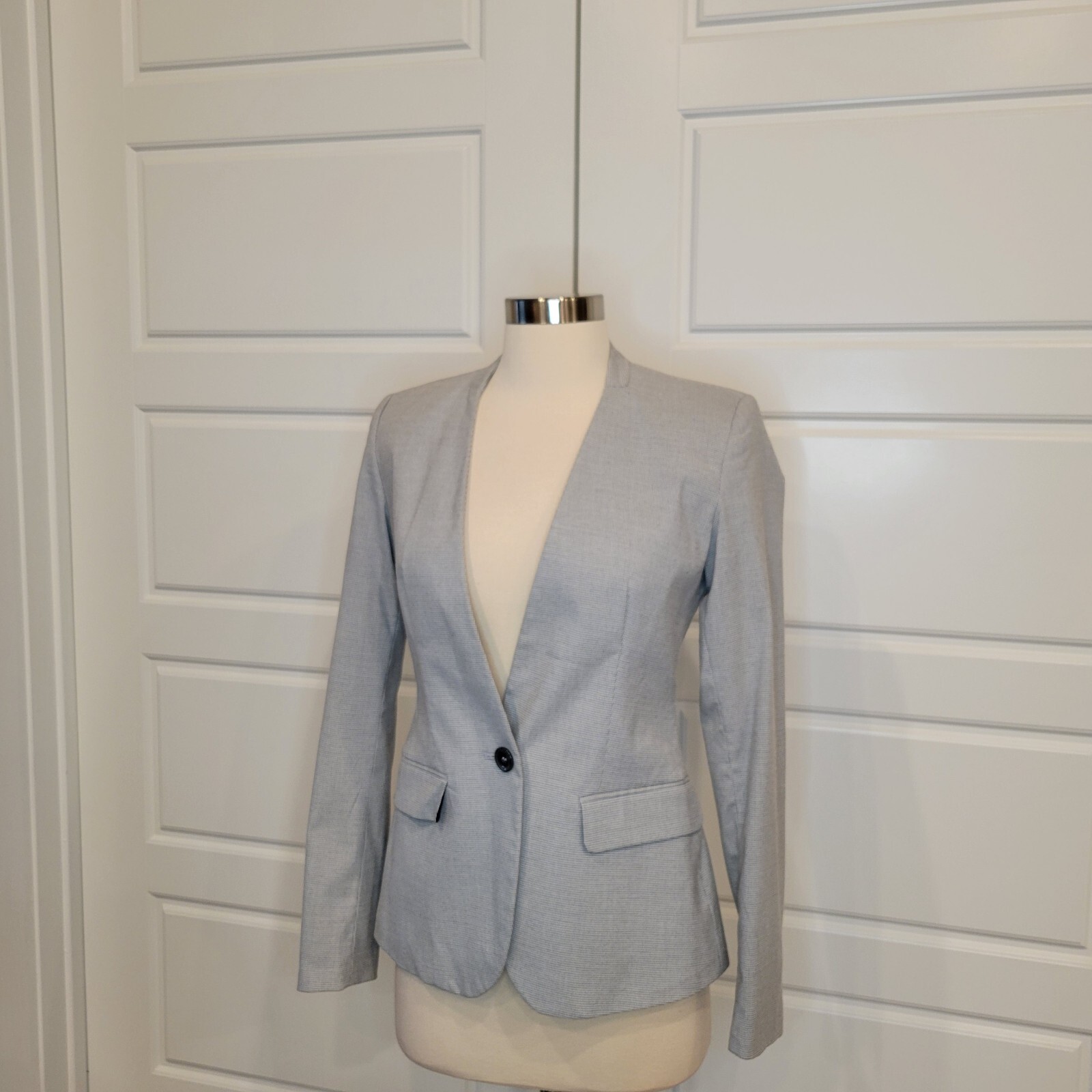 ZARA Basic Collection Women's Gray Houndstooth Co… - image 4