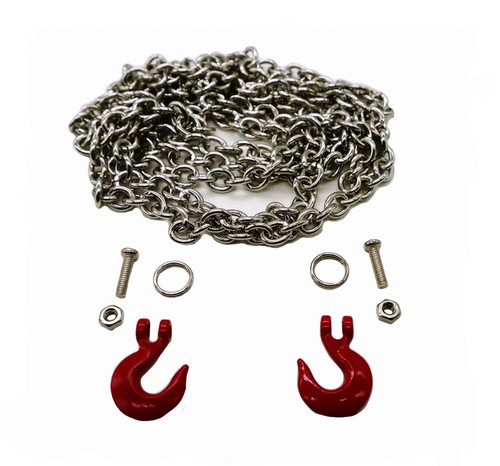 Metal Tow Trailer Chain Hook Shackles Mini Fuel Tank Oil Drum 1:10 Crawler Car - Picture 14 of 98