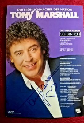 Original-Autogramm von Tony Marshall (verst.), Farb-Magazinbild,groß 29,7x20,7cm