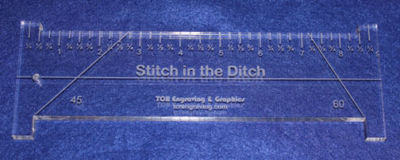 9'' Stitch in the Ditch Ruler.  Acrylic 3/8'' Thick. Quilting/Sewing