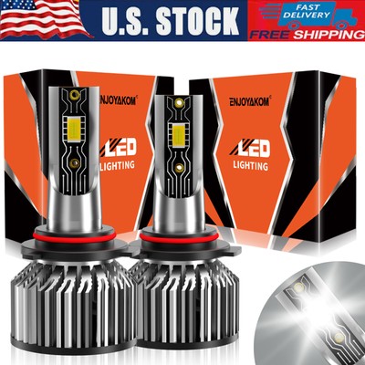 For Dodge Viper 1992-2010 LED Headlight Bulbs 9005 HB3 High Beam Kit 6500K White