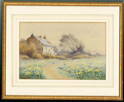 Harry E. James (c.1870-1920) - Gerahmtes Aquarell Aus Dem Frühen 20. Jahrhund...