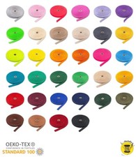 Bundgummi gewebt 20-50mm 25m Rolle Hosengummi elastisch viele Farben Auswahl