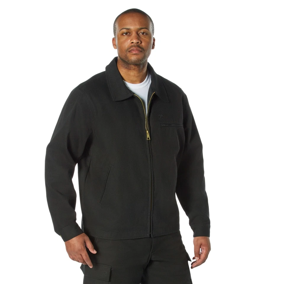 Rothco Lightweight Canvas Work Jacket - Black - Image 2 of 4