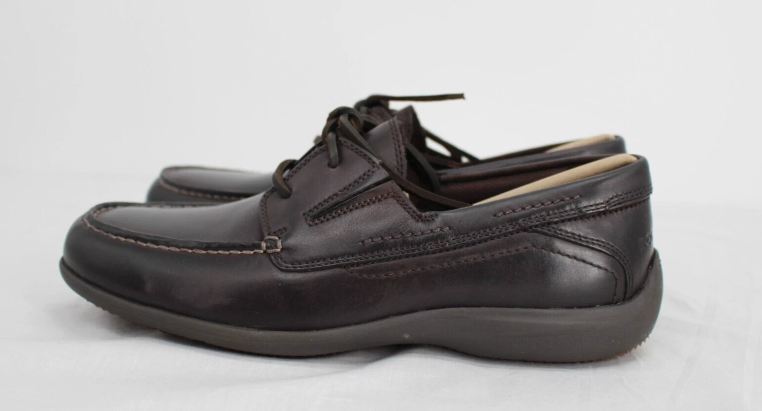 Scarpe Rockport Adiprene Adidas uomo 8 mocassini casual in pelle marrone con cravatta sneaker