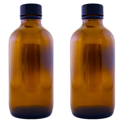 4 oz Amber Glass Bottle w/ Cone-Sealing Cap - Multi-packs with FREE SHIPPING!