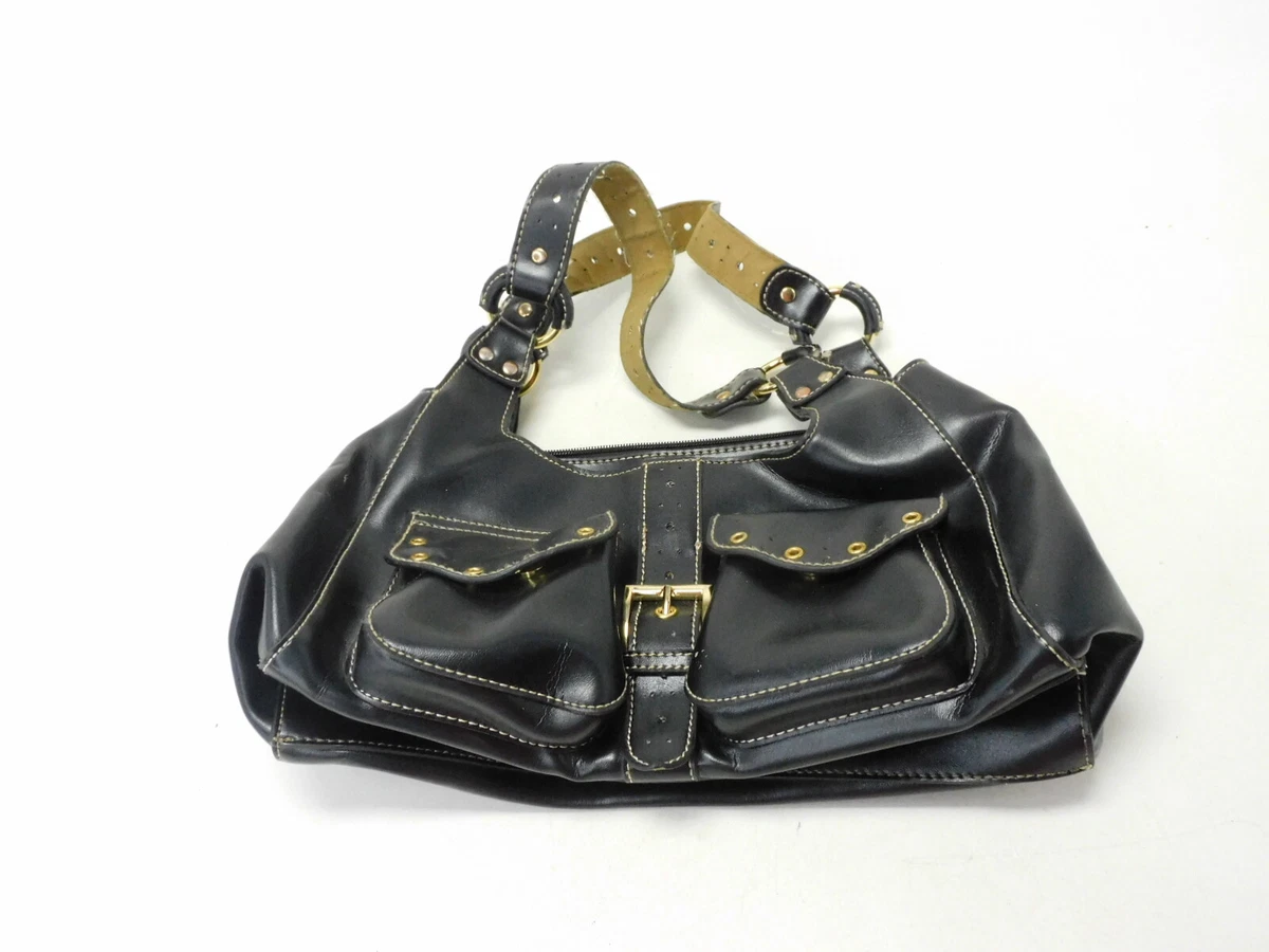 Vintage Emilie M Purse Black Leather Hand Bag Women's Arm Tote Bag | eBay