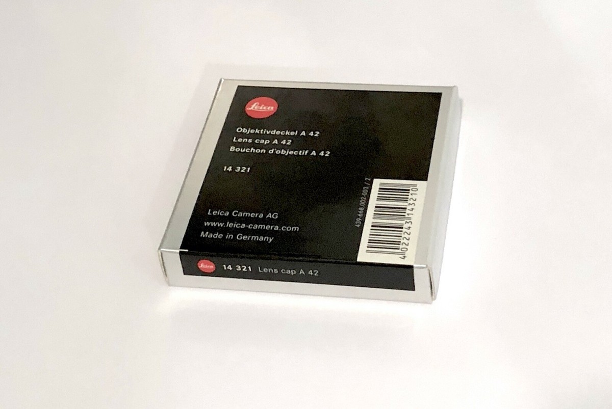 Brand New Leica A42 Silver Elmar-M 50mm F2.8 Metal Lens Cap Front