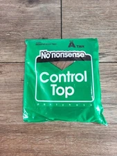 No Nonsense Control Top Pantyhose Reinforced Toe Size A Tan 1 Pair