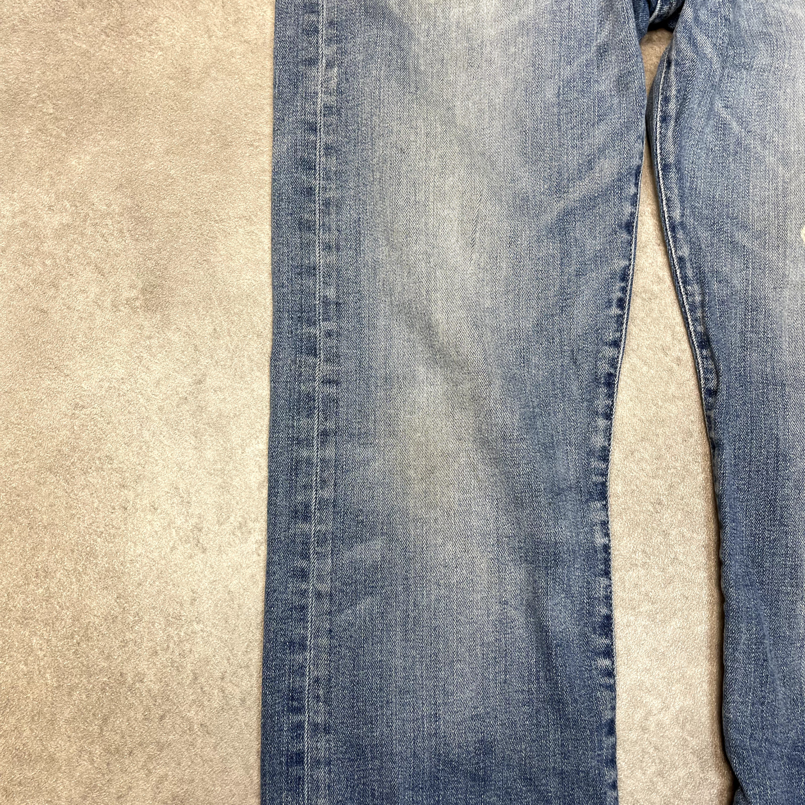 Levis 513 Jeans Mens Y2K Denim USA Vintage Pants Trousers, Washed Blue, 32” image 6