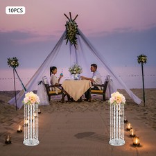 Wedding Centerpieces Vases 23.6in Tall Crystal Flower Decorative Vase Stand 10PC