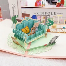 3D Pop UP card thanks card greeting card Personalized card cute cat pet card