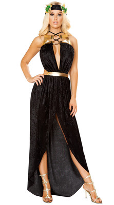 SALE ~ Roma Metallic Gold & Black Velvet Greek Goddess Dress 3pc Costume 10113 | eBay SALE ~ Roma Metallic Gold & Black Velvet Greek Goddess Dress 3pc Costume 10113 | eBay