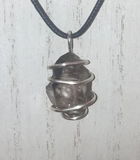 Handmade Super 7 Seven Point Melody Stone Crystal Silver Plated Wire Necklace