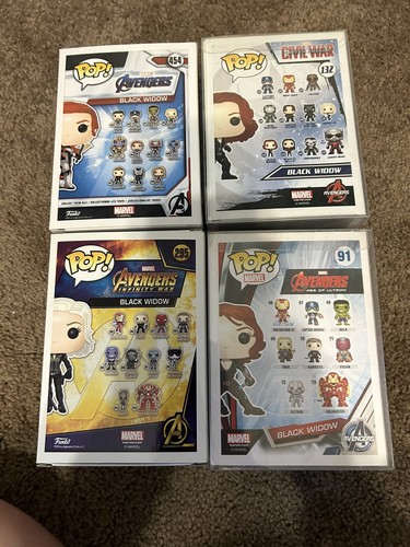 black widow funko pop lot! comes with protectors! 4 funkos! - Picture 3 of 6