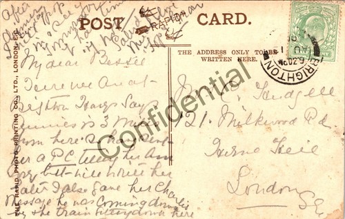 BRIGHTON AND HOVE SUSSEX EAST ESPLANADE AND BEACH REAL PHOTO VINTAGE POSTCARD - Picture 2 of 2