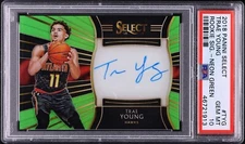 2018 Select Neon Green #RS-TYG Trae Young RC ROOKIE AUTO /99 PSA 10 GEM MINT