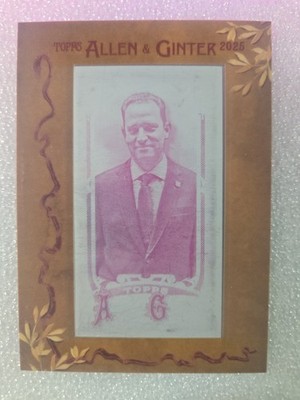 Josh Rawitch  #1/1 2025 Topps Allen And Ginter  Mini Printing Plate