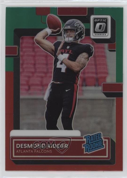 2022 Donruss Rated Optic Preview Red & Green Desmond Ridder Rookie RC 0u9w