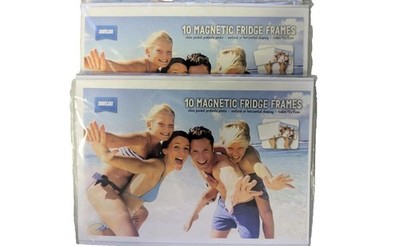 Shot2go 10er Pack magnetische Foto Kühlschrank Rahmen Taschen 10, klar x 2 insgesamt = 20