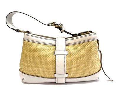 RARE COACH LTD ED VINTAGE Y2K LEGACY STRAW MEDIUM POCKET HOBO BAG
