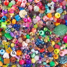 Craft Beads Embellishments Mixed Lot 1 lb Plastic Art Supply
