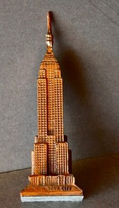 Vintage Miniature Sculpture Bronze Replicia "Empire Stat Building"