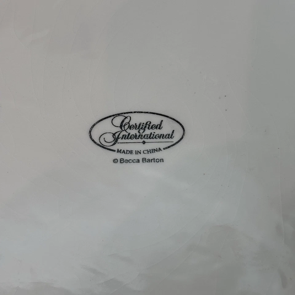 "Platos de cena certificados International Midnight Snowman 11"" Becca Barton Navidad" Foto 4 de 4