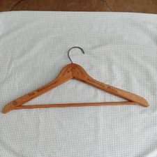 VTG AHA Wooden Coat Hanger "The Harrisburger" Hotel Harrisburg PA Bell Hop