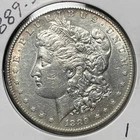 1889-S MORGAN SILVER DOLLAR, AU DETAILS
