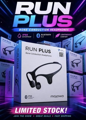 mojawa Run Plus Bone Conduction Bluetooth Earbud (In Ear) Waterproof Black