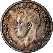 [#906446] Coin, Monaco, 100 Francs, 1956, ESSAI, MS, Silver, KM:E36