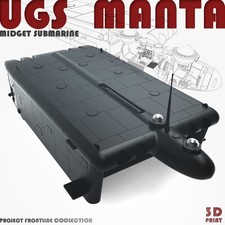 WWII GERMAN UGS Manta (Untersee-Gleitflächen-Schnellboot)(OBJ)