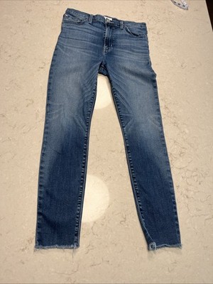 HUDSON Barbara High Waist Super Skinny Ankle Jeans Women s Size 29 Raw Hem