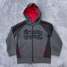 Star Wars Hoodie Boys 5 Gray Black Red Full Zip Sweatshirt Jacket Kohl's Youth