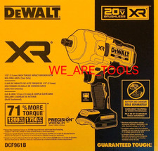 Dewalt DCF961B 20V XR 1/2" High Torque Impact Wrench w/ Hog Ring Anvil 20 Volt