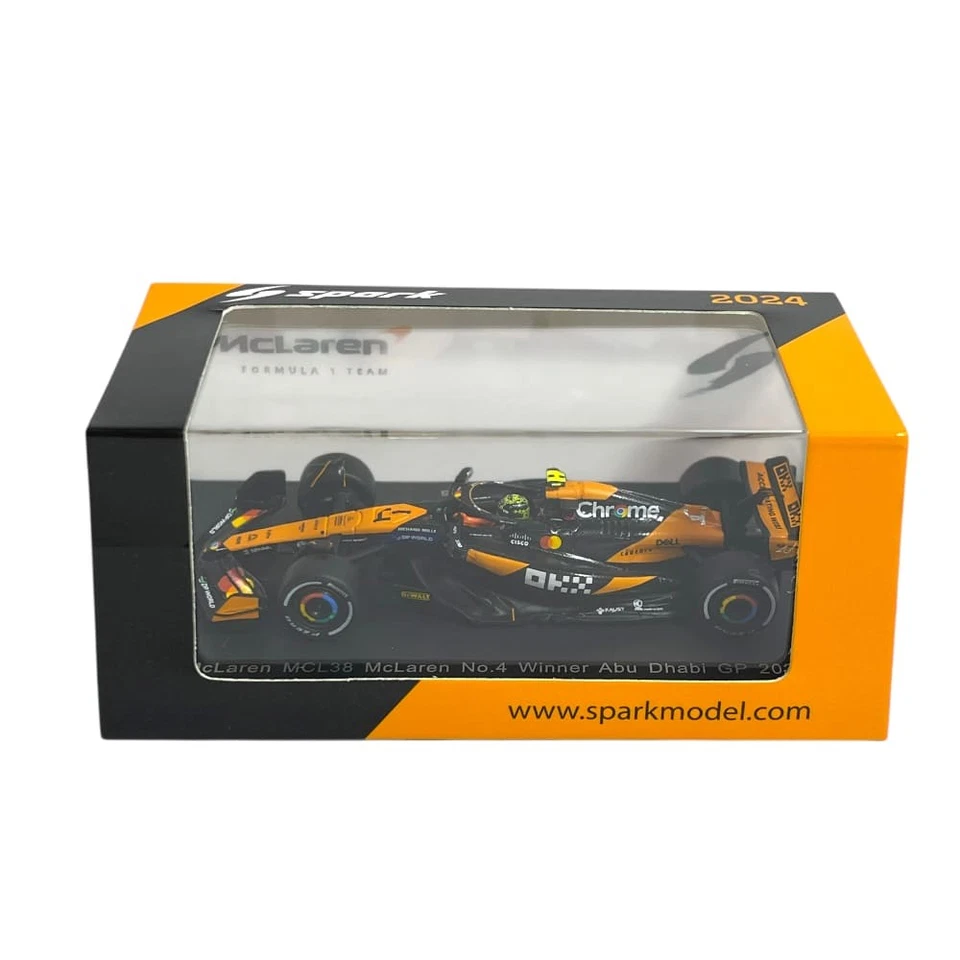 Modellino F1 Spark 1/64 McLaren MCL38 Winner Abu Dhabi GP 2024 #4 L. Norris - Immagine 4 di 4