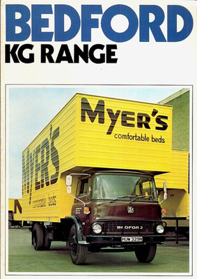 Bedford KG 1975-1976 UK Markt Faltprospekt 4-Rad, Traktor & Doppellenkung