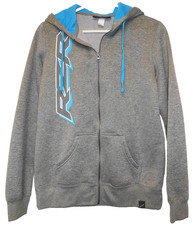 Polaris RZR Women  s Hoodie Size M Full Zip Sweatshirt Front Pockets Gray