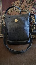 Coach Pebble Black Leather Crossbody Bag.