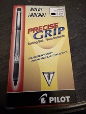Pilot Precise Grip Liquid Ink Rolling Ball Pens Dozen Box 1mm Black