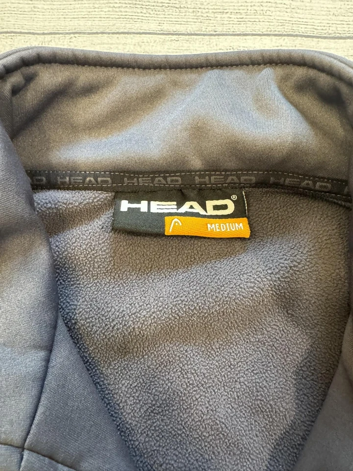 Head Sweater Mens Medium Gray Half Zip Fleece Pullover Athletic Outdoor - Image 2 of 4