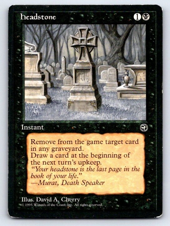 Headstone Common Homelands Magic: The Gathering Lightly Played