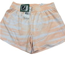 New Girls Puma Lightweight Shorts SZ Y XL White And Light Orange