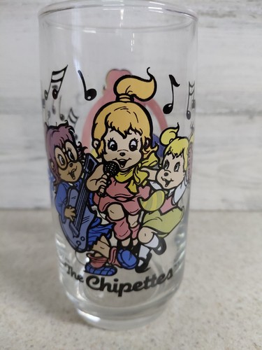 VETRO DA COLLEZIONE VINTAGE ALVIN E GLI SCOIATTOLI 1985 - I CHIPETTES - Foto 4 di 5