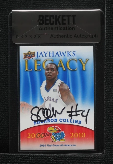 BAS 2013 University of Kansas Sherron Collins #JL-29 Seal of Authenticity 3c7