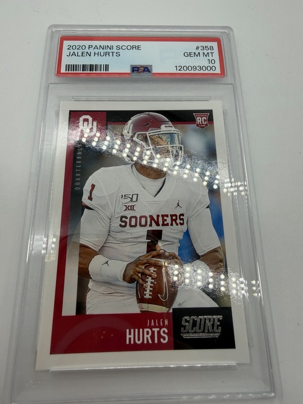 2020 Panini Score Jalen Hurts Oklahoma Sooners #358 PSA 10 GEM MT -B10